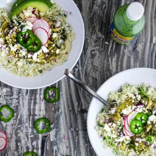 Verdé Chicken Enchilada Bowls