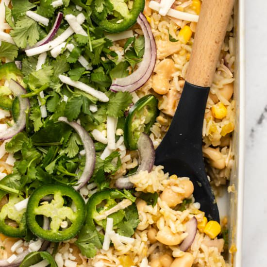 Salsa Verde & White Bean Casserole