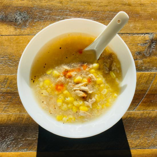 Pakistani Chicken and Corn Soup