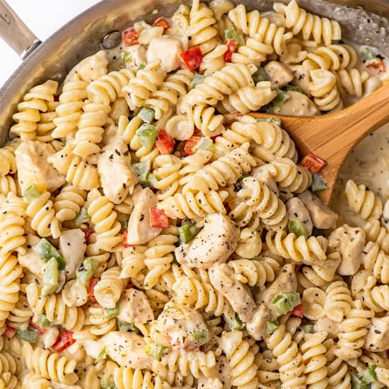 Easy Creamy Chicken Pasta With Bell