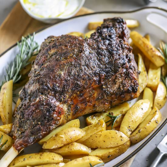 Slow Roasted Leg of Lamb