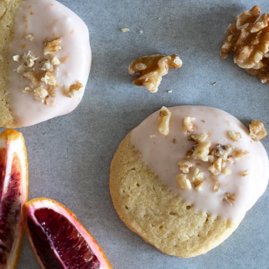 Blood Orange Shortbread Cookies