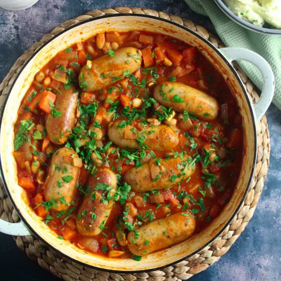 Simple Sausage and Bean Casserole