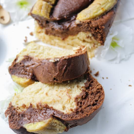 Vegan Marbled Banana Bread