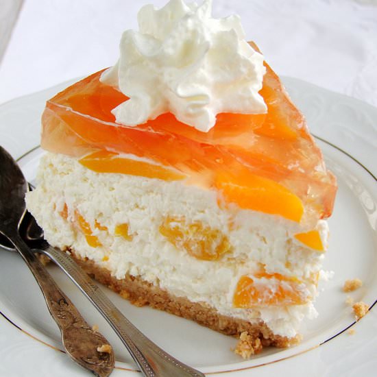 cheesecake with peaches