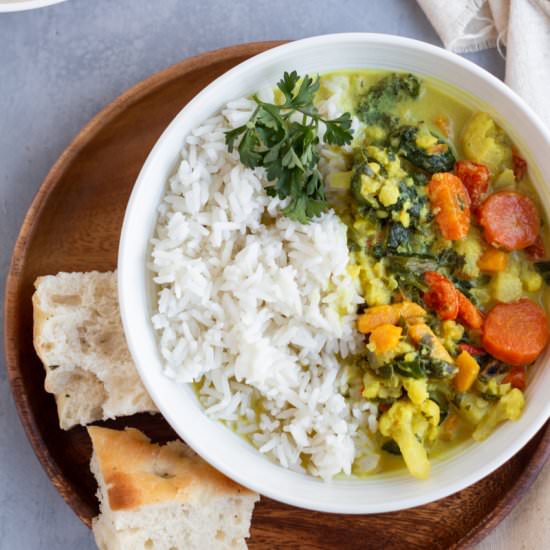 Coconut Ginger Rice Soup