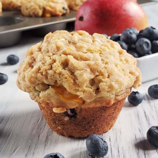 Mango and Blueberry Muffins