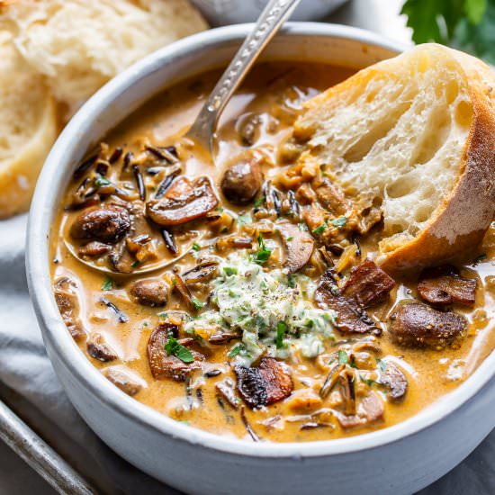 Wild Rice Mushroom Soup