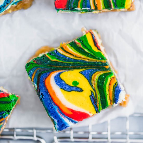 Rainbow Lemon Cheesecake Bars