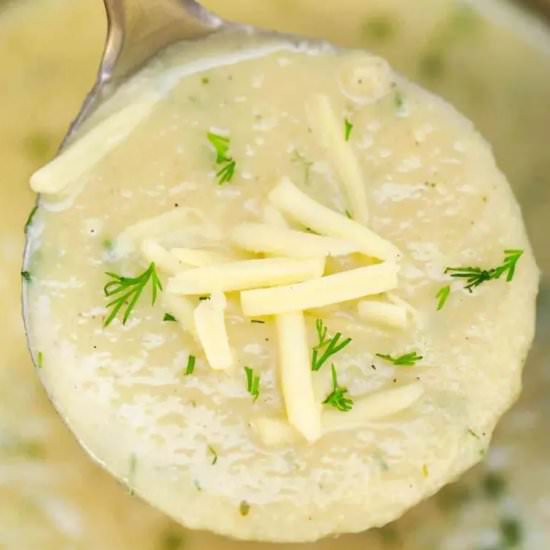 Slow Cooker Creamy Cauliflower Soup