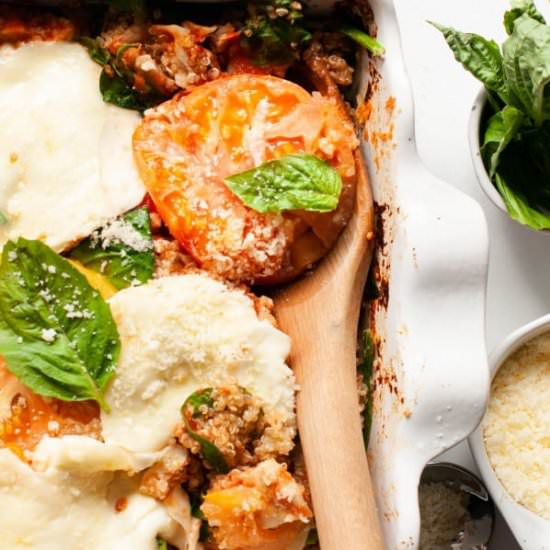 Caprese Chicken Quinoa Bake
