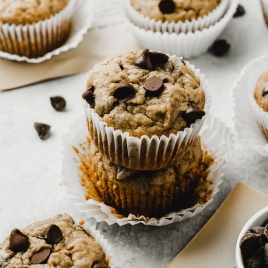 Peanut Butter Banana Muffins
