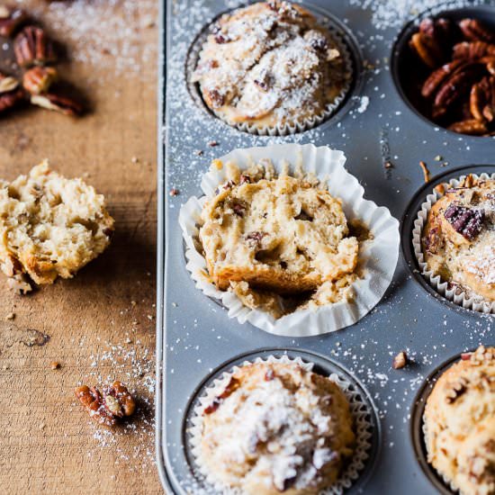 Vegan Banana Pecan Muffins