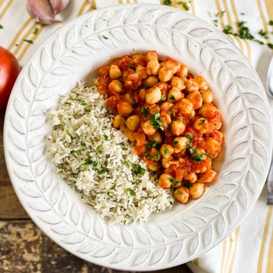 Spanish Garbanzos with Rice