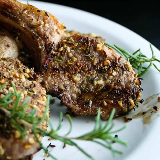 Rosemary Fennel Crusted Grilled Lamb