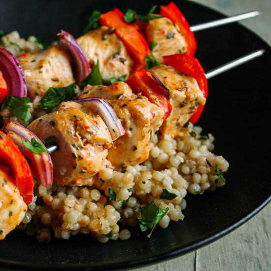 Greek Chicken Kebabs