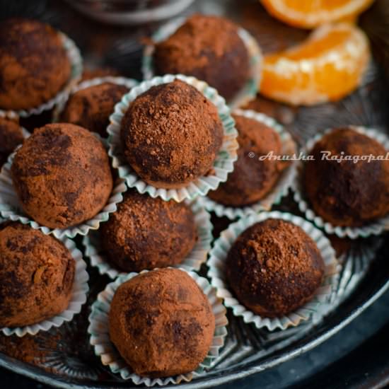 No Bake Chocolate Orange Truffles