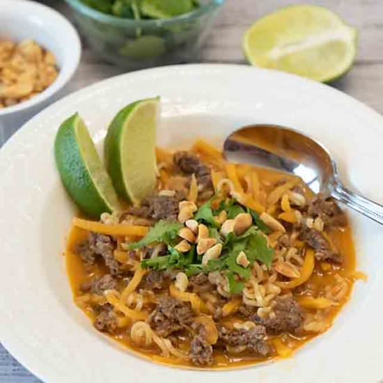 Beef Coconut Curry Soup