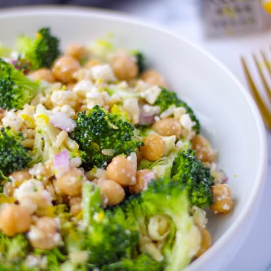 Lemony Brown Rice Salad with Feta