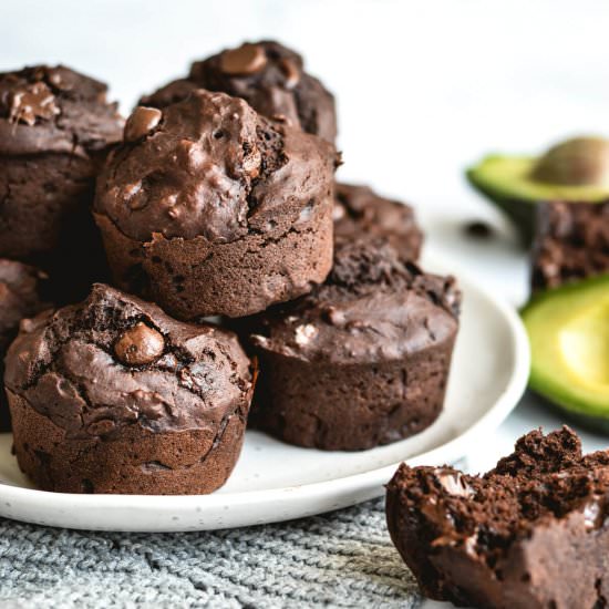Chocolate Avocado Muffins