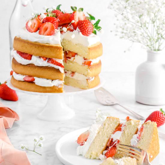 Strawberry Shortcake Layer Cake