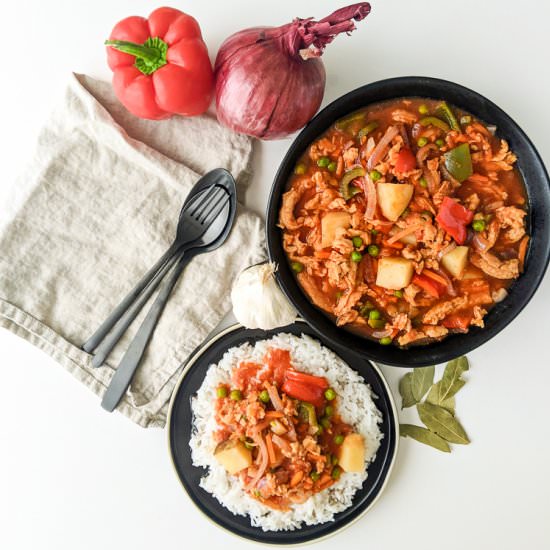 30 Minute Vegan Filipino Afritada