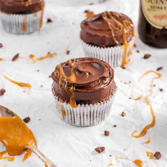 Guinness Dark Chocolate Cupcakes