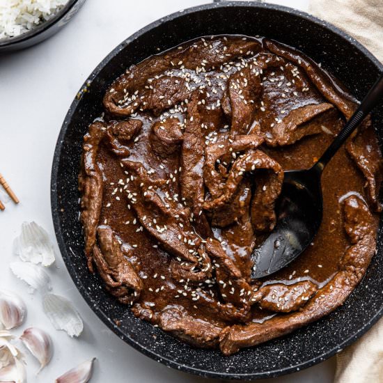 Beef with Garlic Sauce