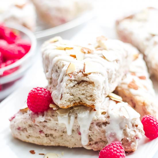 Raspberry Almond Scones