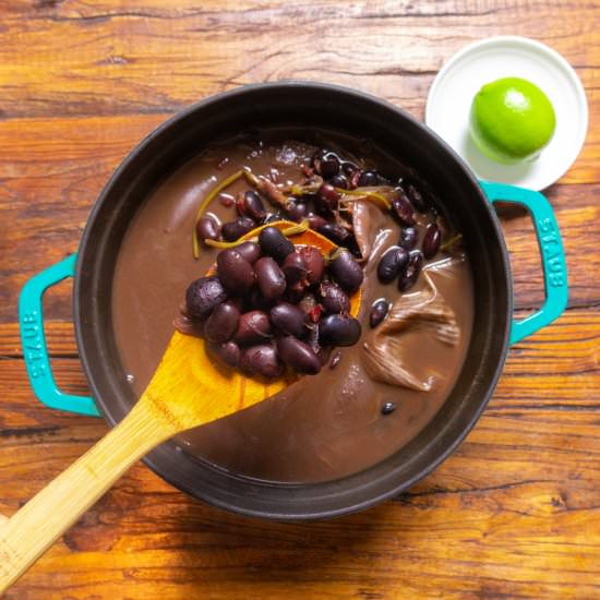 Cooking Dried Ayocote Negro Beans