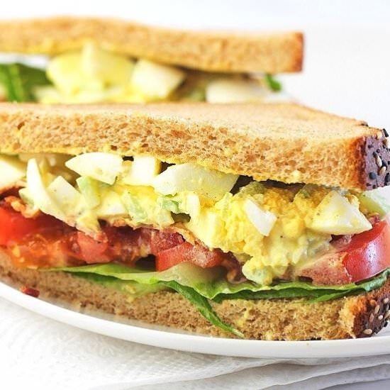 egg salad BLT sandwiches