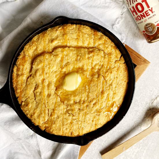 Hot Honey Cast-Iron Cornbread