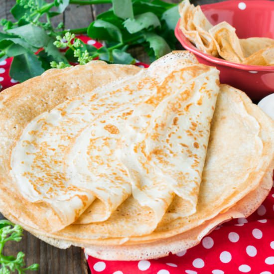 Easy Eggless Crepes