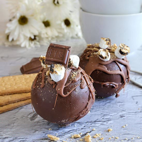 S’mores Hot Cocoa Bombs