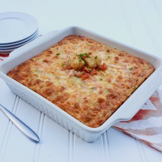 Tater Tot Frittata Casserole.