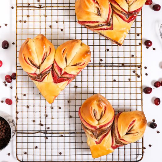 Cranberry Nutella Loaves
