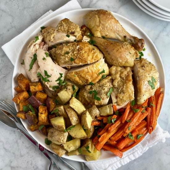 Crusty Parmesan Roast Chicken