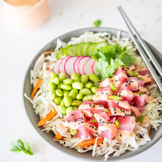 Spicy Ahi Tuna Poke Bow