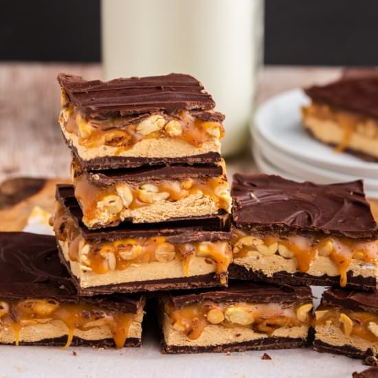 Homemade Snickers Bars