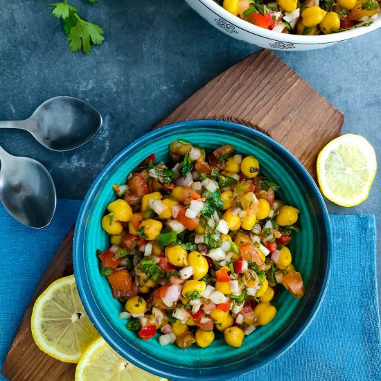 Simple Indian chickpea salad