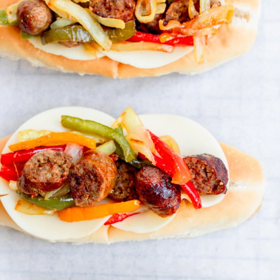 Air Fryer Sausage, Pepper and Onion