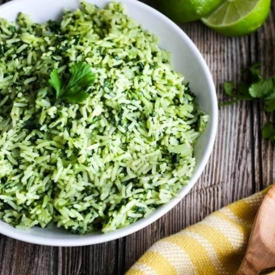 Cilantro Lime Spinach Rice