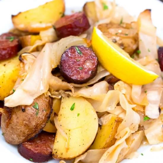 Cabbage and Sausage Foil Packets