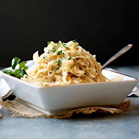 Creamy Caramelized Cabbage