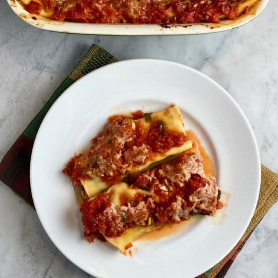 Spinach Manicotti