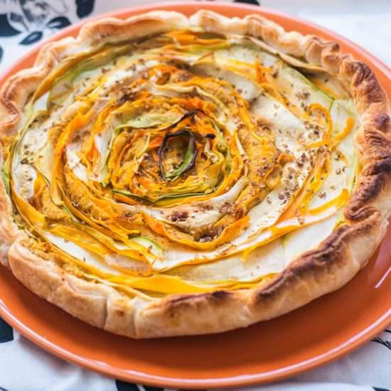 Chickpea & dried tomato savory pie