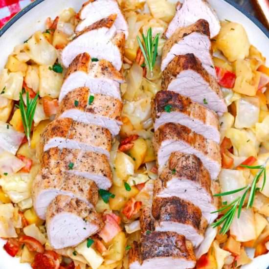 Pork Tenderloin with Cabbage