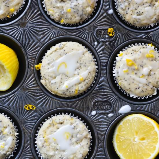 Vegan Lemon Poppy Seed Muffins