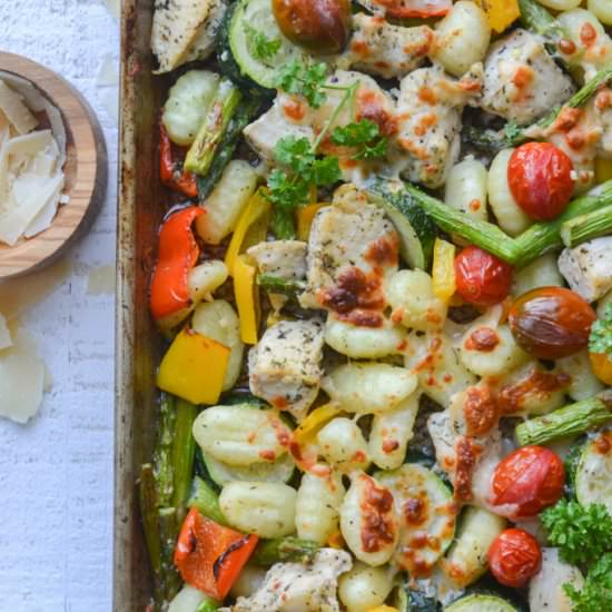 Sheet Pan Chicken and Gnocchi