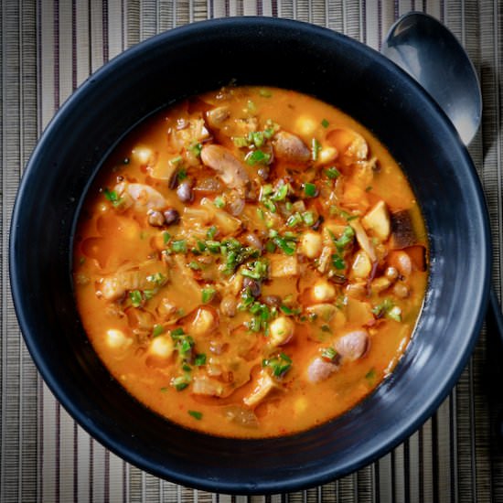 Kimchi and Mixed Bean Stew